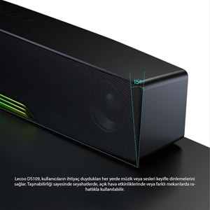 Lenovo Lecoo 109 Bluetooth/AUX/TF KART/USB 10W Soundbar Taşınabilir Stereo Masaüstü Tv / Pc Hoparlör Müzik Kutusu Speaker