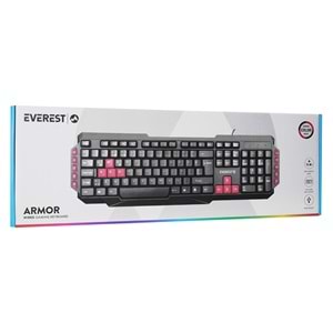 Everest Armor Siyah USB Q Gaming Oyuncu Klavyesi