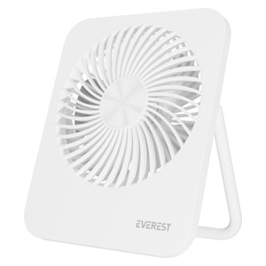 Everest Beyaz 2000mAh 4 Kademeli 4000RPM Hız Metal Ayak Masaüstü Usb Fan