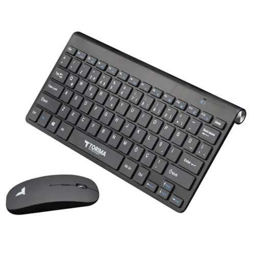 Torima Mini Kablosuz Q Klavye Ve Mouse Siyah Set