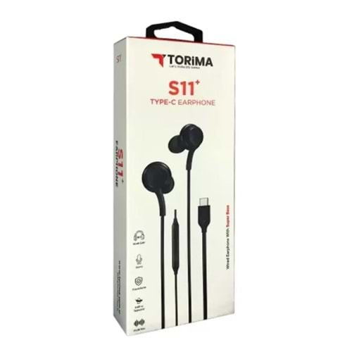 Torima S11+ Type-C Mikrofonlu Silikonlu Kulak içi Kulaklık