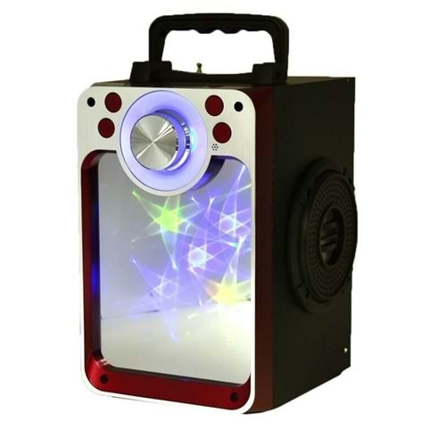 KTS-822S Ledli Kumandalı Bluetooth Hoparlör Usb-Tf-Fm Radyo Rgb Siyah Müzik Kutusu