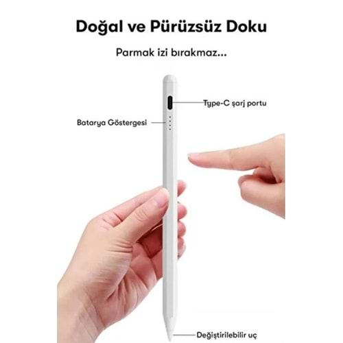Torima Beyaz For Xiaomi Mi Pad Sensitive Stylus Pen Kapasitif Dokunmatik Kalem Çizim Ve Tasarım Kalemi