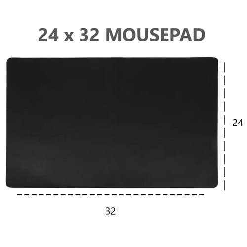 Kaymaz Tabanlı 24x32 Standart Siyah Mouse pad