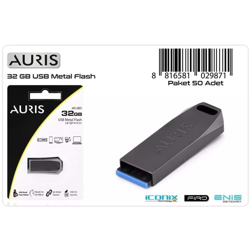 Auris 32GB Metal Usb 3.0 Usb Bellek