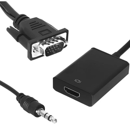 Powermaster VGA To HDMI Dönüştürücü Kablo