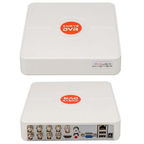 Powermaster 8 Kanal 5MP Destekli 1080N H265 Xmeye Video Çıkışlı DVR/XVR Kayıt Cihazı