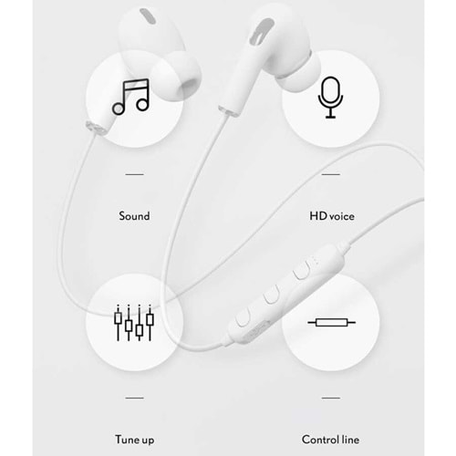 Blic Boyun Askılı Siyah Şarjlı Kablosuz Sporcu Bluetooth Kulaklık