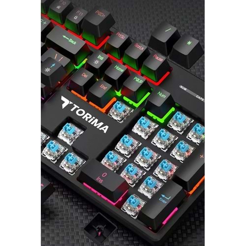 TK-05 Kablolu Mekanik Blue Switch Rgb Işıklı Gaming Klavye Siyah
