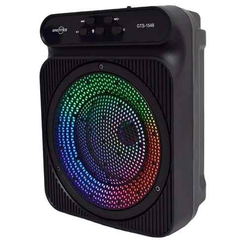 GTS-1548 8W 4'' Extra Bass RGB Işıklı Bluetooth Hoparlör FM Radyo USB TF AUX Destekli Müzik Kutusu