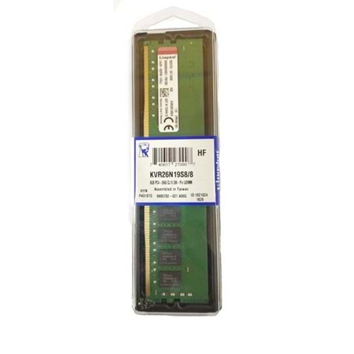 Kingston KVR26N19S8/8 8GB 2666MHz PC4 DDR4 CL19 Pc Ram