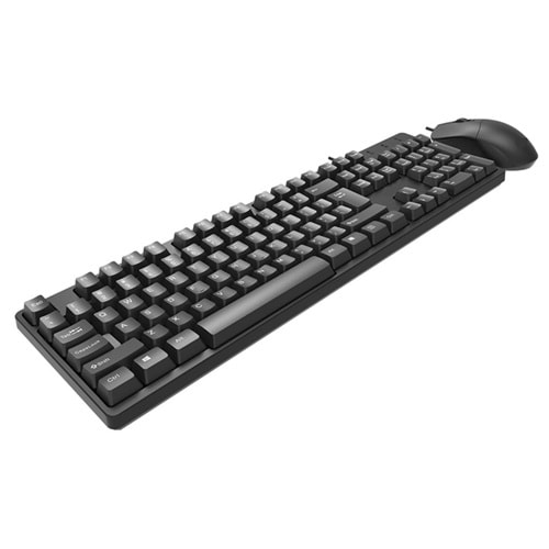 5823 Siyah Türkçe Q Usb Kablolu Klavye ve Mouse Seti