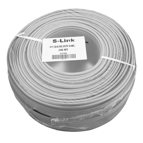 S-link 2+1 (2x0.50) 250m Cctv Kablo Güvenlik Kamera Kablosu