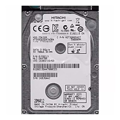 Hitachi Sata 3.0 5400 RPM 2.5