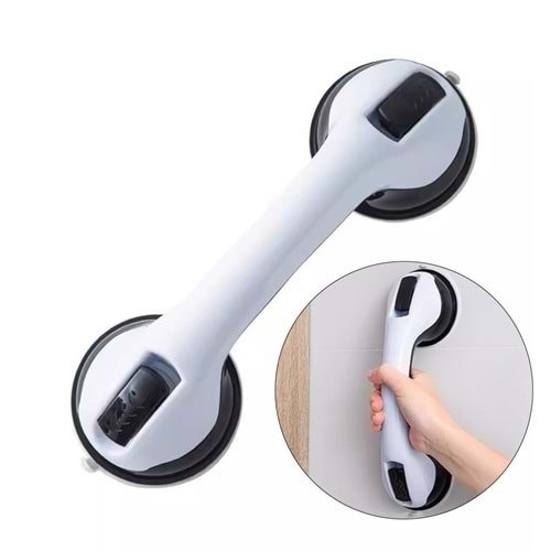 Vantuzlu Banyo Tutacağı - Kayma Düşme Önleyici Kilitli Tutunma Barı