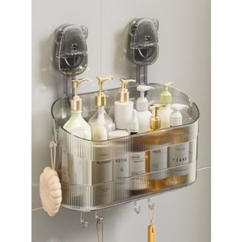 Vantuzlu Banyo Düzenleyici Raf