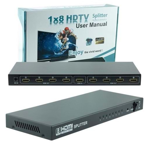 8 Port Hdmı Splitter Dağıtıcı