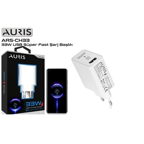 Auris CH33 33W Type-c Turbo Ev Şarj Başlığı