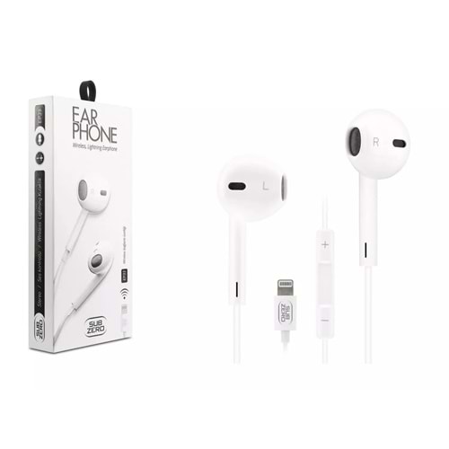 Subzero i7 Lighthing to Stereo Earphone Kablolu Beyaz Kulaklık