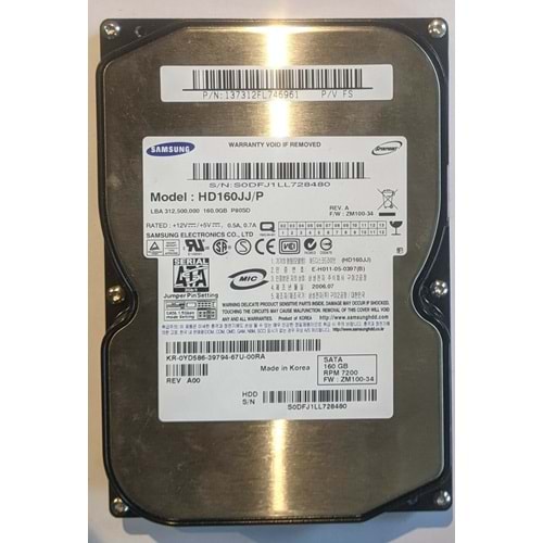 2.el Samsung 160gb 3.5