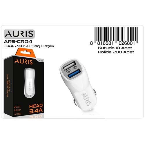Auris Oto Kafa 3.4A Araç Başlık