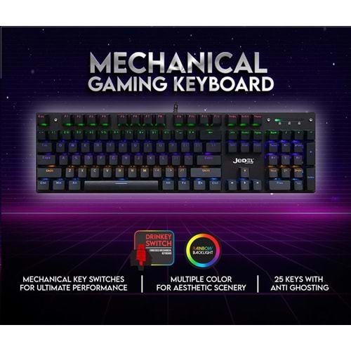 KL-138 Blue Switch Mekanik Gaming Usb Klavye
