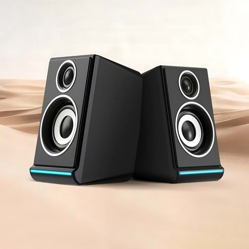 S-578 Usb 1+1 Rgb Işıklı Bilgisayar Hoparlörü Speaker