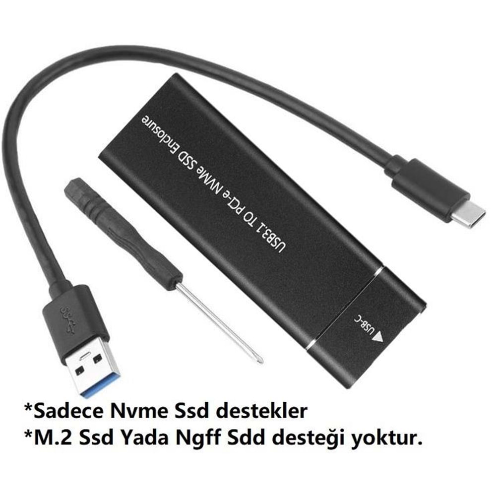 Alfanet Usb 3.1 Type-C To Nvme SSD M.2 M-Key Hard Disk Kutusu