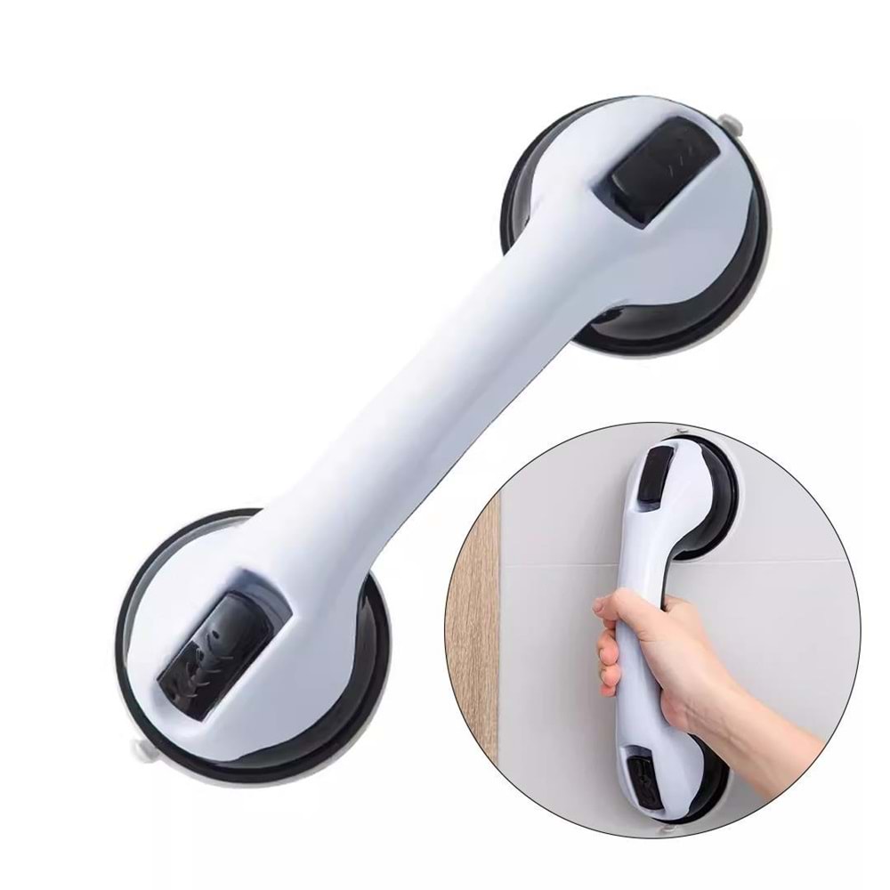 Vantuzlu Banyo Tutacağı - Kayma Düşme Önleyici Kilitli Tutunma Barı