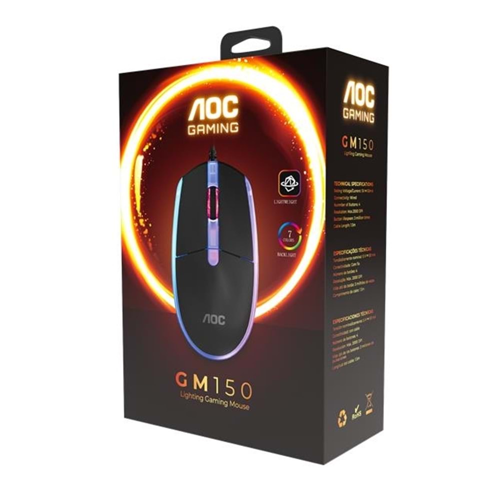 Aoc Kablolu Işıklı Gaming Mouse
